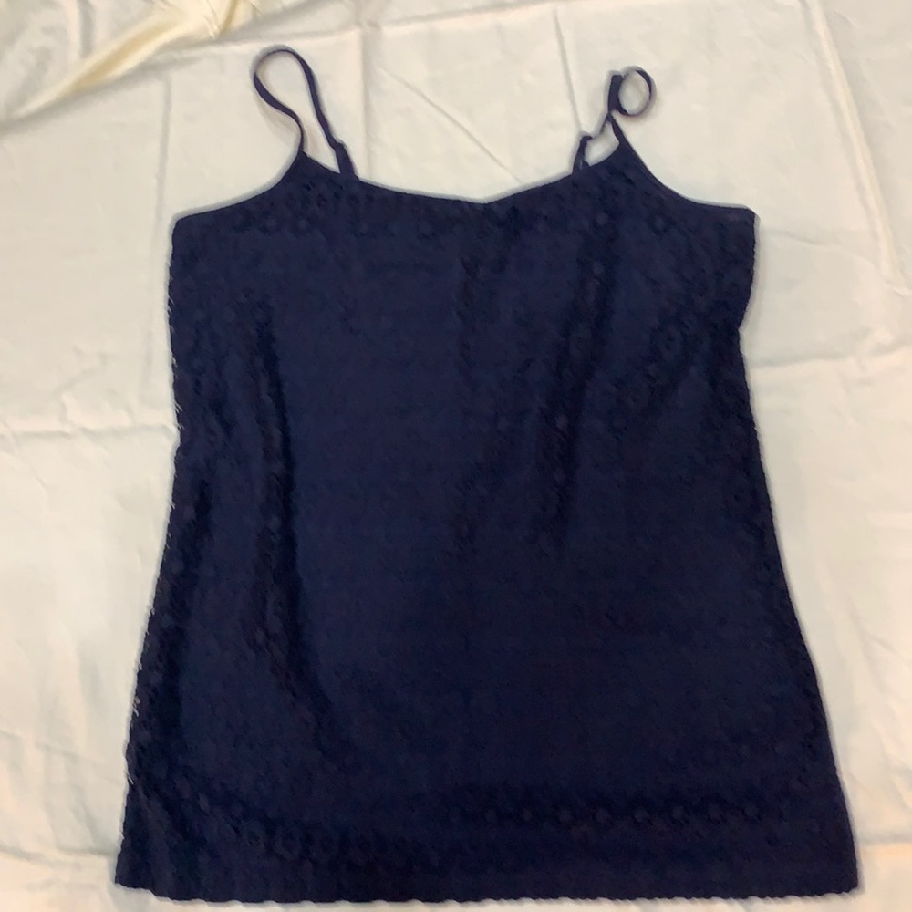 Navy lace front camisole